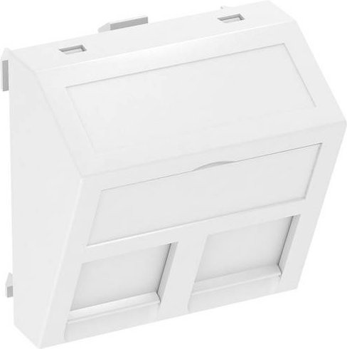 OBO Bettermann Abdeckung Datentechnikträger, Weiß, B/H/T: 4,5 x 4,5 x 2,6 cm - Bild 1