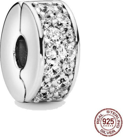 Lily there Clip Charm, 925 Silber, Zirkonia, Perle, Damen - Bild 1