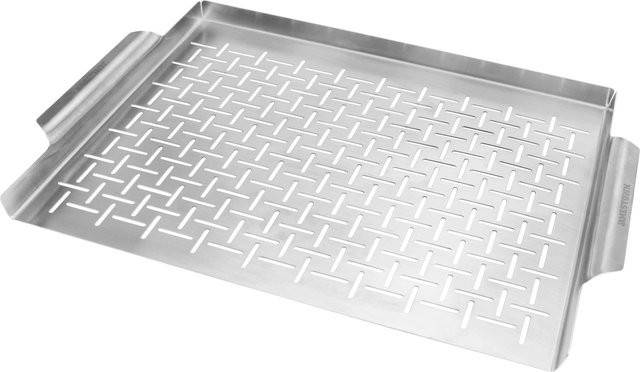 Jamestown Grillplatte aus Edelstahl in Silber, B/T: 39,5 x 29 cm - Bild 1
