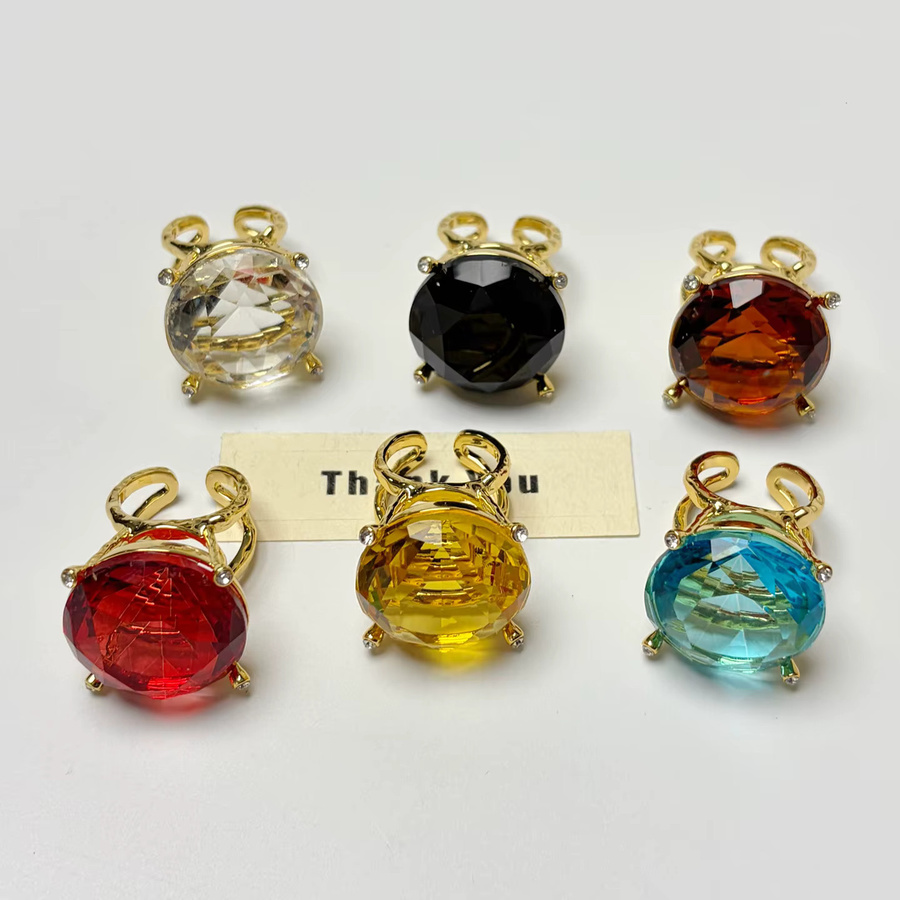 DINGABIYU Offener Ring, farbige Edelsteine - Bild 2