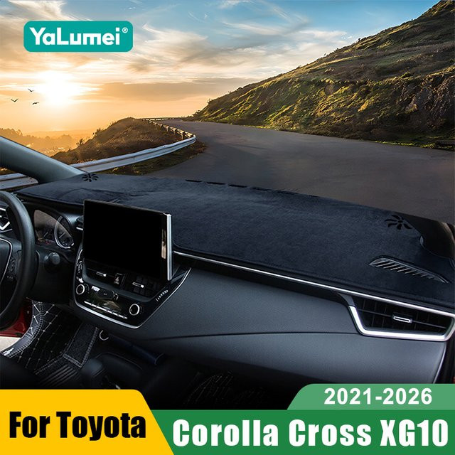 YaLumei Armaturenbrett Sonnenschutzabdeckung für Toyota Corolla Cross XG10 Hybrid, Schwarz - Bild 1