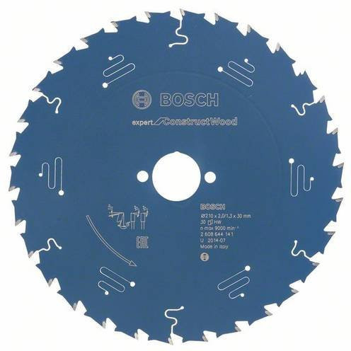 Bosch Expert for Construct Wood Kreissägeblatt, Carbide Tipped, Blau, Durchmesser: 210 mm, Bohrung: 21 mm, Zähneanzahl: 30 - Bild 1
