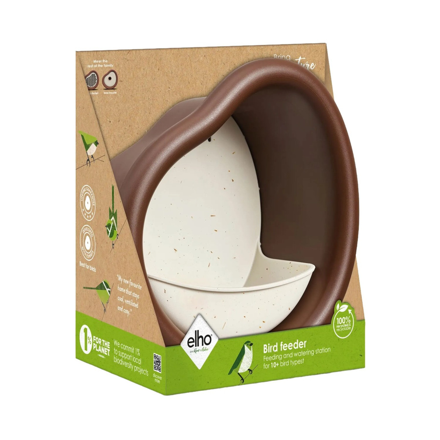 Elho Vogelfutterhaus Organic Braun-Weiß Höhe: 25 cm - Bild 2