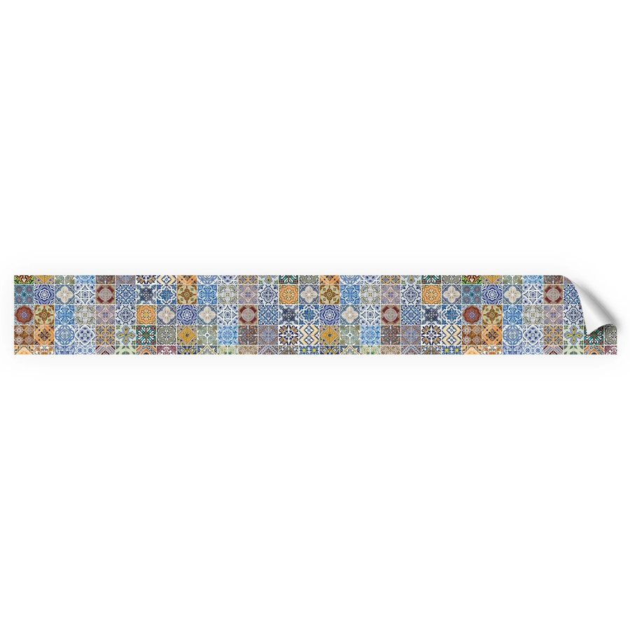 Myspotti Küchenrückwandfolie Pablo Fliesenoptik selbstklebend, Multicolor, B: 450 cm, H: 60 cm - Bild 2