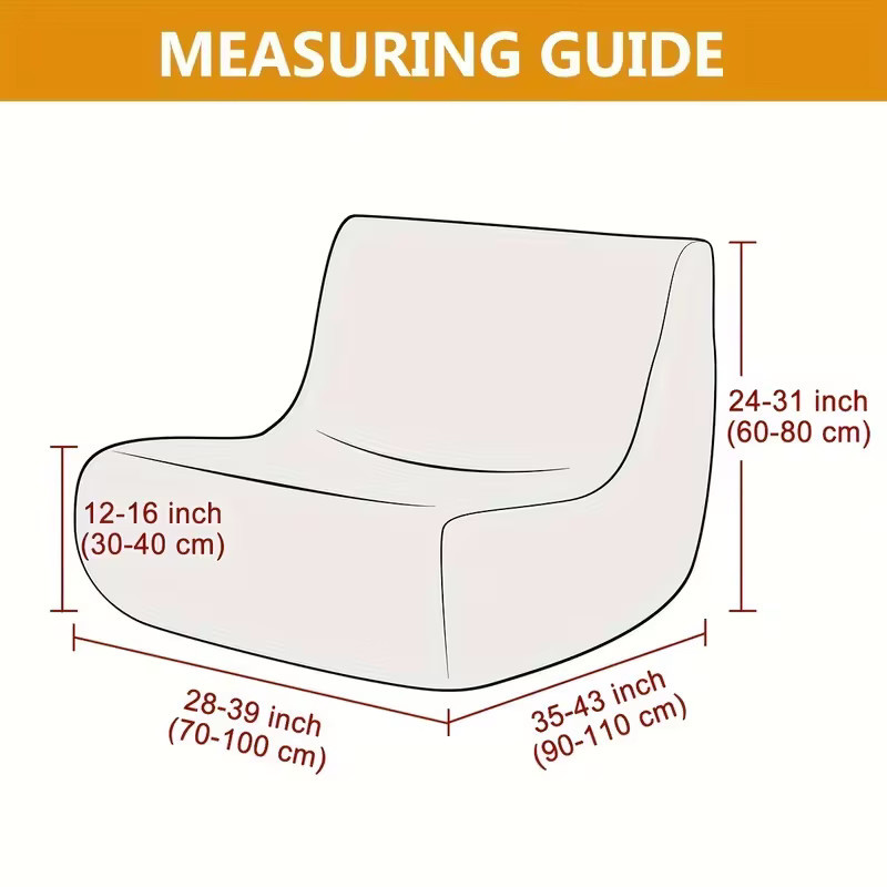 WANERQU Jacquard Stretch Sesselbezug für Relaxsessel und Lounge-Sofas, Beige - Bild 2