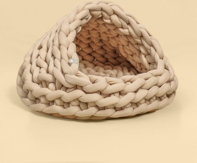 Gestricktes Haustierhaus aus Baumwolle für Hunde und Katzen von Yiran Furniture, Durchmesser: 30 cm - Bild 1