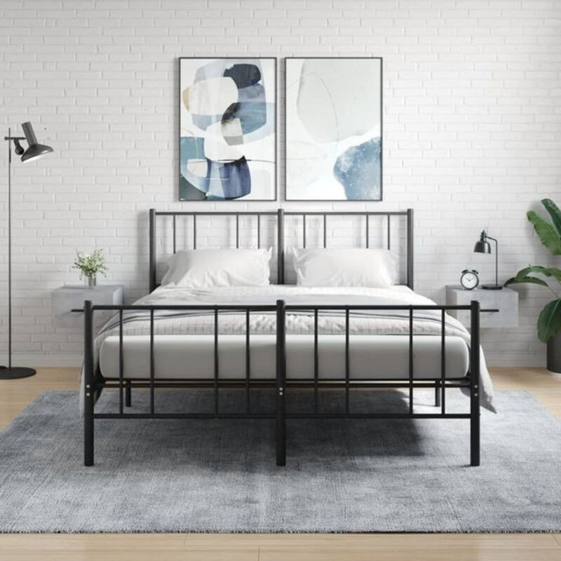 Vidaxl Wand-Nachttische 2er-Set Modern Grau B/T/H: 35 x 35 x 20 cm - Bild 1