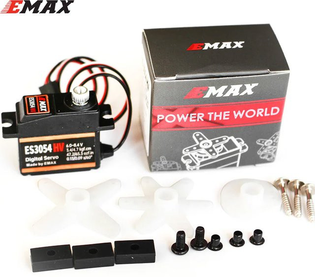 EMAX ES3054HV Digital Servo, Metall, 4-teiliges Set, Schwarz - Bild 1