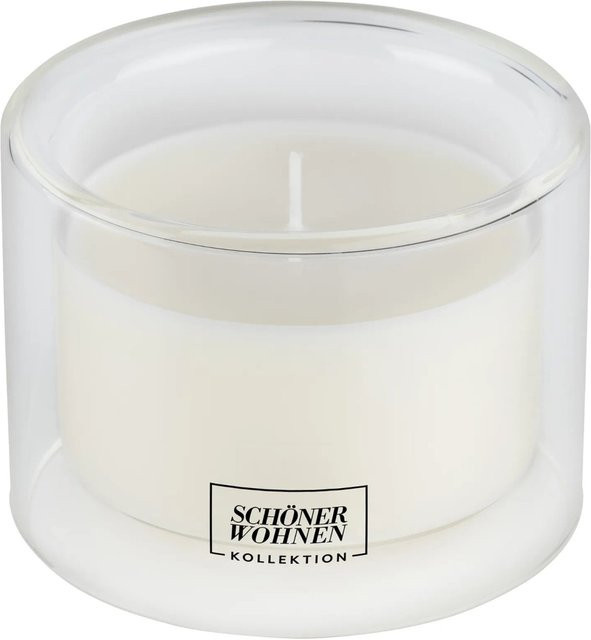 Schöner Wohnen Duftkerze Lemongrass und Salbei im klaren Glas, Durchmesser: 9,5 cm, Höhe: 7 cm - Bild 1