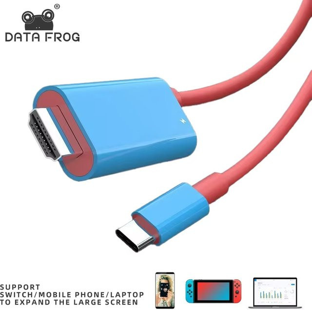 DATA FROG Tragbare Dockingstation für Nintendo Switch mit PD100W USB Typ C zu 4K 30Hz HDMI Konverter im Docking Modus - Bild 1