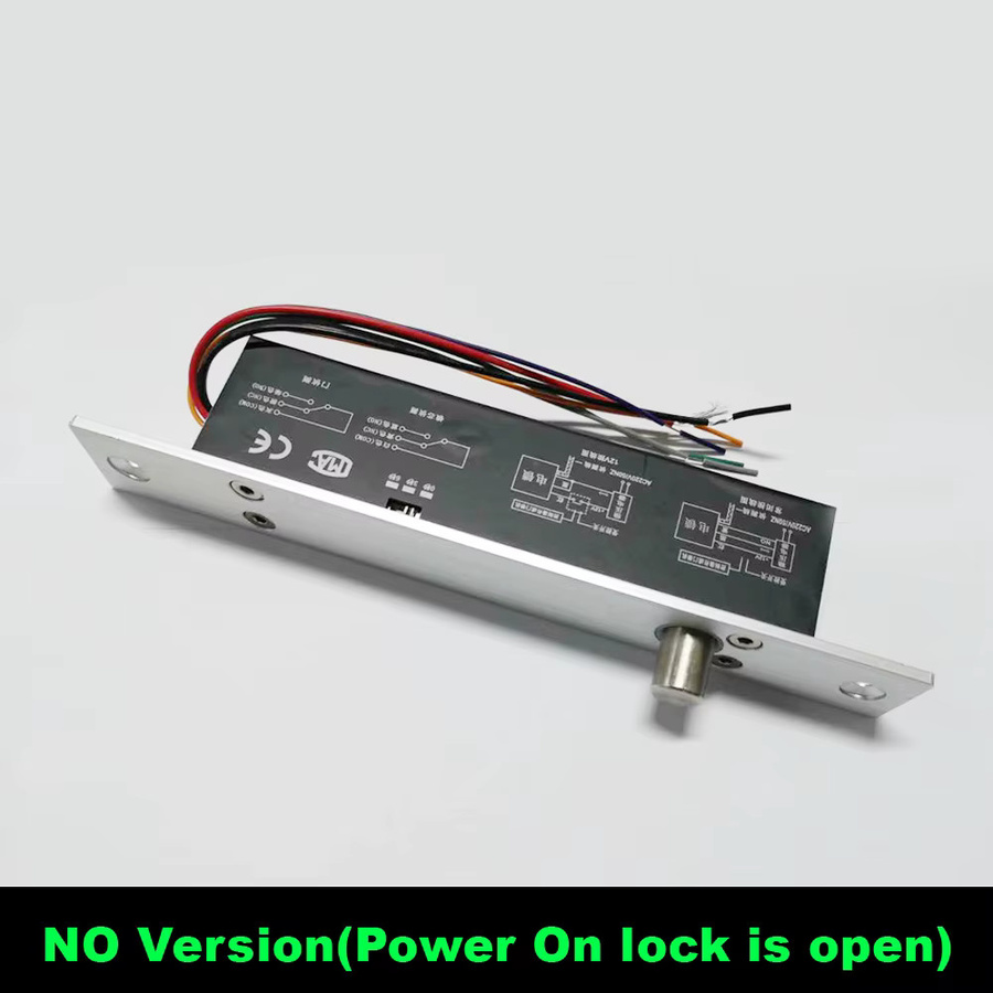 Asia-Teco Elektroschloss mit Zeitverzögerung, DC 12 V, ausfallsicher, silber, Mortise-Einsteckschloss mit NC/NO-Ausgang - Bild 2