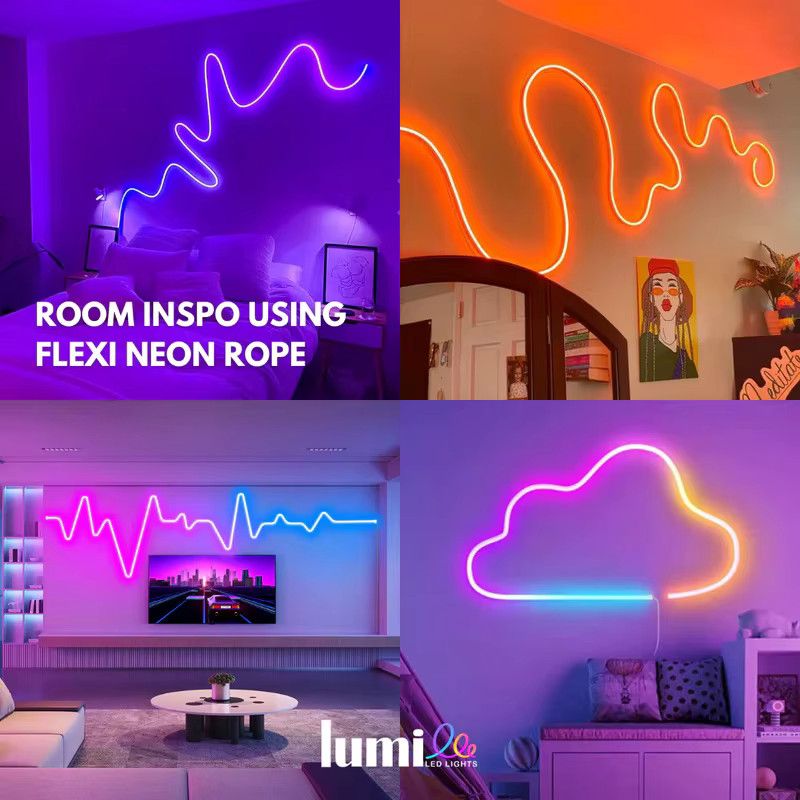 Acosh RGBIC Neon LED Streifen mit Bluetooth, USB-Anschluss und Musik-Sync, flexibles Dreamcolor Chasing Lichtseil - Bild 3