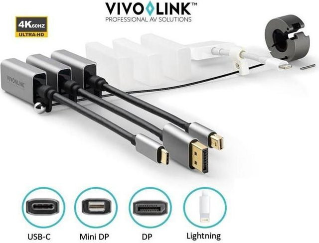 Vivolink Pro Adapter Ring Premium mit USB-C, DisplayPort und Lightning Anschlüssen - Bild 1