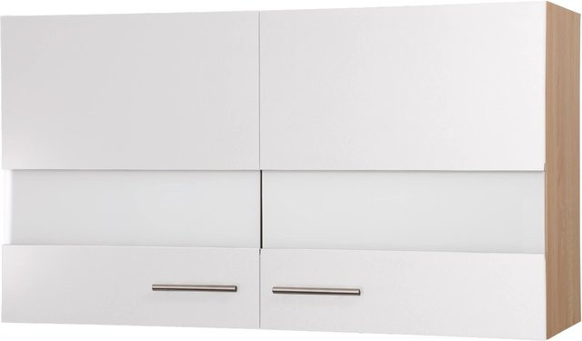 Respekta Küchen-Oberschrank Merle Weiß mit Glastüren und Soft-Close-Funktion - Bild 1