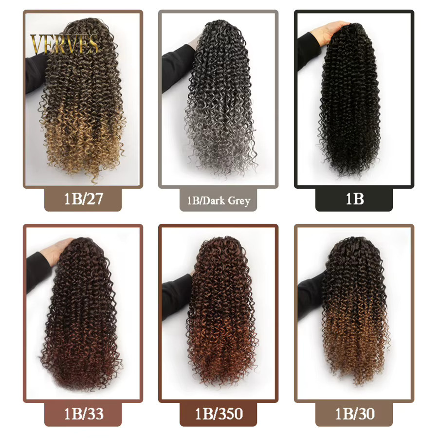 Verves Haarverlängerung Clip-in, lockiges Haar, Unisex - Bild 2