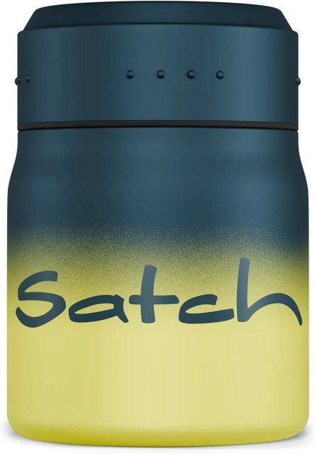 satch Thermo Lunchbox mit Besteck, auslaufsicher, blau-gelb-bunt - Bild 1
