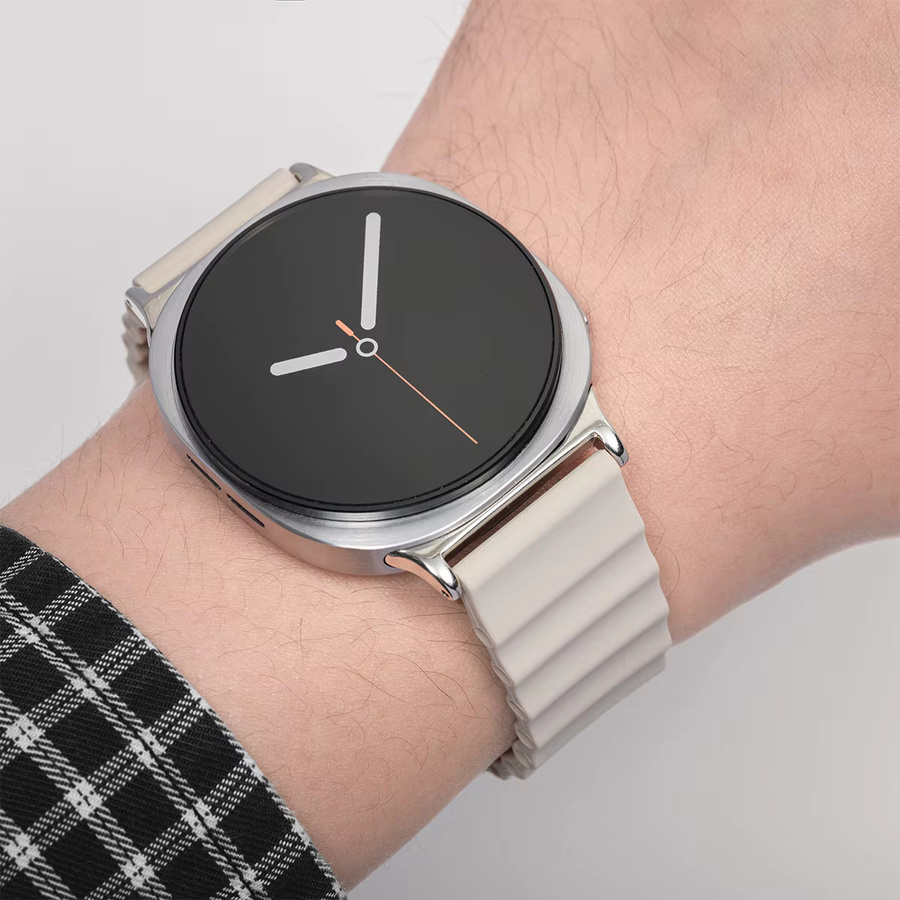 CAOWTAN Uhrenarmband Silikon, beige, Samsung Galaxy Watch 8 44/40 mm, 8Classic 46 mm, Galaxy Watch Ultra 47 mm - Bild 4