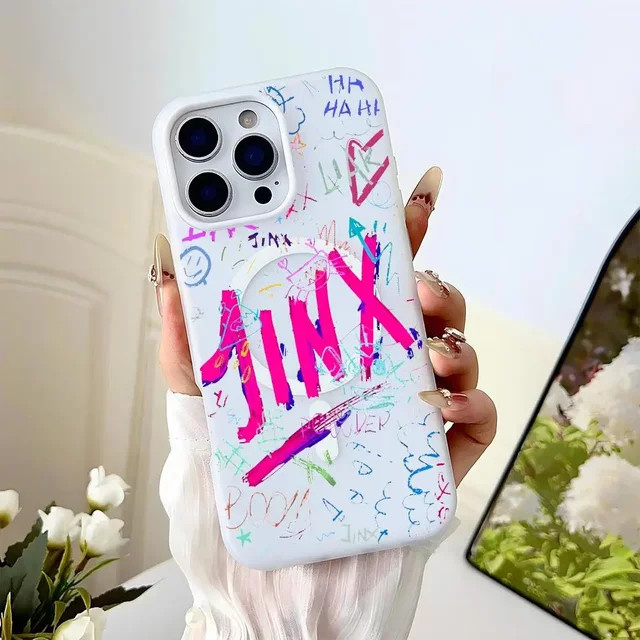 HAnime Arcane Jinx Handyhülle für Apple iPhone 11-17 Pro Max, stoßfeste Schutzhülle, mehrfarbig - Bild 1