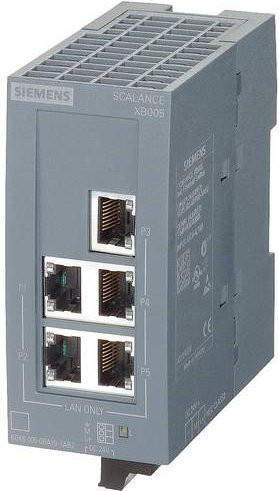 Siemens Industrial Ethernet Switch 6GK5005-0GA10-1AB2, 10/100/1000 MBit/s, Grau - Bild 1