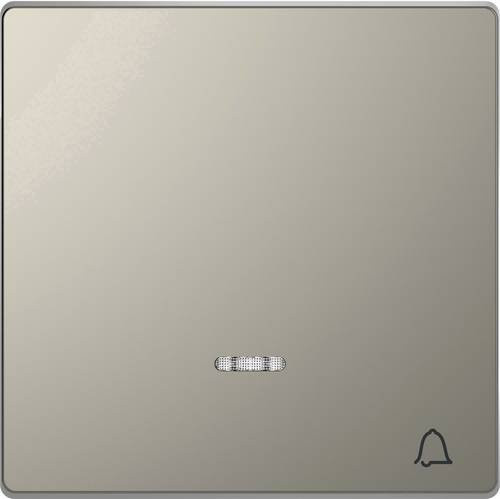Merten Abdeckung für Wechselschalter System Design in Nickel/Edelstahl Farbe Silber MEG3325-6050 - Bild 1