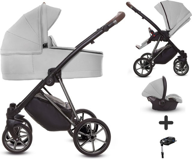 TPFLiving 4in1 Kinderwagen Ultra Stoff Zen mit Gestell Silber - Bild 1