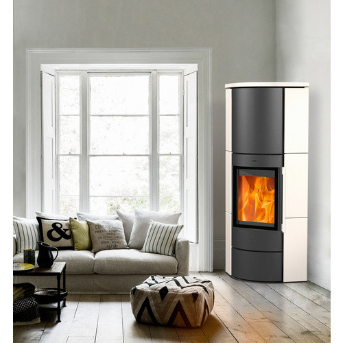 Kaminofen FIREPLACE Adelaide aus Keramik in Schwarz und Grau mit 6 kW Leistung, B/T/H: 143,0 x 70,4 x 44,2 cm - Bild 4
