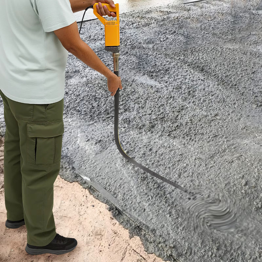 CNCEST Handbetonrüttler elektrischer Beton-Vibrationsstab 1300 W in Gelb - Bild 3