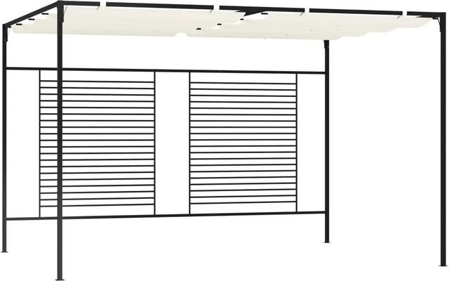 vidaXL Pavillon mit ausziehbarem Dach in Cremeweiß, B/T/H: 400 x 300 x 230 cm - Bild 1