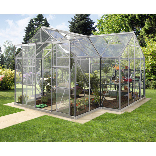Vitavia Gewächshaus Sirona in Smaragdgrün mit 13 m² Fläche und 3 mm ESG Glas - Bild 6