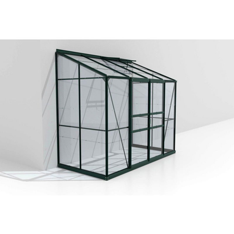 Vitavia Anlehn-Gewächshaus Styx 3300 in Smaragdgrün mit ESG-Glas und Schiebetür, B/H/T: 25,5 x 222 x 132 cm - Bild 6