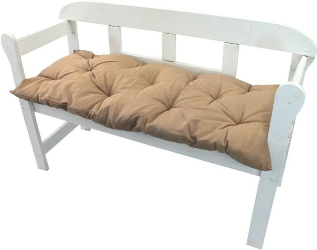 NYVI Bankauflage für Gartenbänke in Beige, gesteppt, B/T: 140 x 45 cm - Bild 1