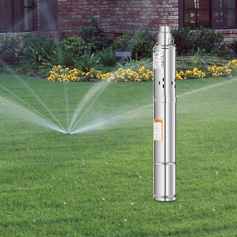 Bymaocar Tiefbrunnenpumpe aus Edelstahl 304 in Silber, 250 W, 1600 l/h Tauchwasserpumpe - Bild 4