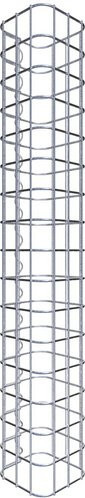 Gabiona Gabionensäule aus verzinktem Stahl, silbergrau, B/T/H: 17 x 17 x 80 cm - Bild 1