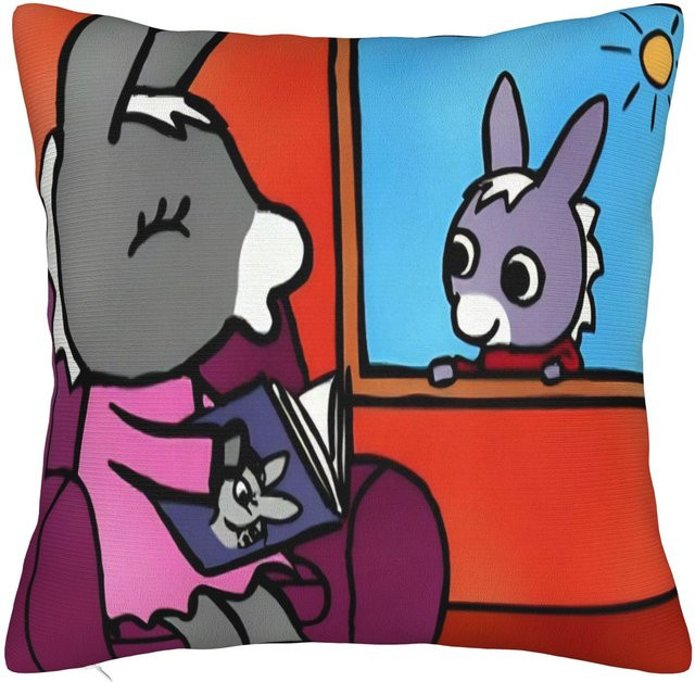 Kawaii Trotro Quadratische Kissenbezüge aus Polyester mit Cartoon-Design von JMG Clothing, Mehrfarbig, B/T/H: 50 x 50 x 0 cm - Bild 1