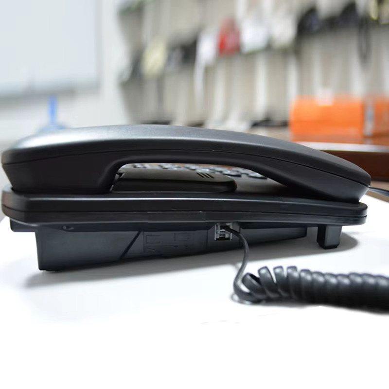 ZJMZYM Schnurgebundenes Telefon mit Anruferkennung und einstellbarer Displayhelligkeit für Schreibtisch und Wandmontage, Schwarz - Bild 3