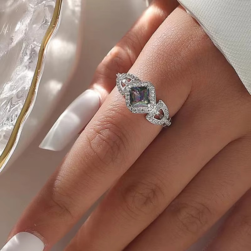 Huitan Ring, Silber, Zirkonia, Damen - Bild 2