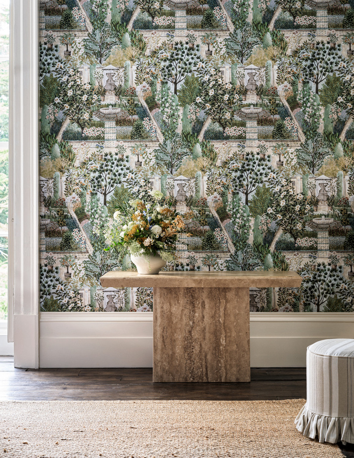Sanderson Wandtapete Sanctuary Mural Garden mit floralem Naturmotiv in Multicolour, Non-Woven - Bild 1