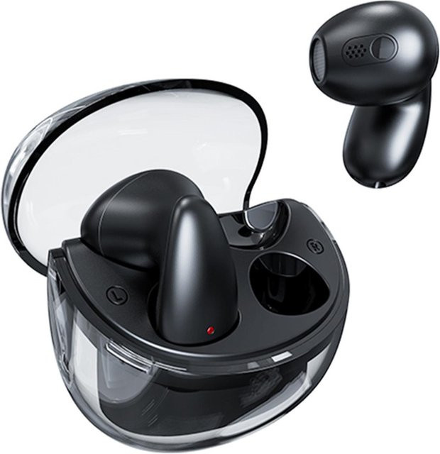 Andoer RD40 Cloud Sense Bluetooth In-Ear Headset mit transparenter Ladebox in Schwarz - Bild 1