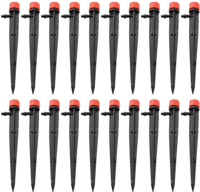 CosyHome Mikro-Tropfbewässerung Set mit 20 Stück verstellbaren Mikro-Sprays und 8 Wasserauslässen in Weiß und Grau - Bild 1