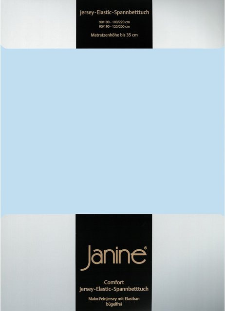 Janine Spannbetttuch Elastic Jersey aus Baumwolle in Blau - Bild 1