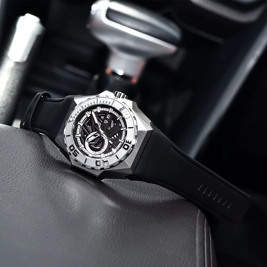 Pagani Design Armbanduhr, Automatik, Edelstahl, Saphirglas, 47 mm, Herren - Bild 6