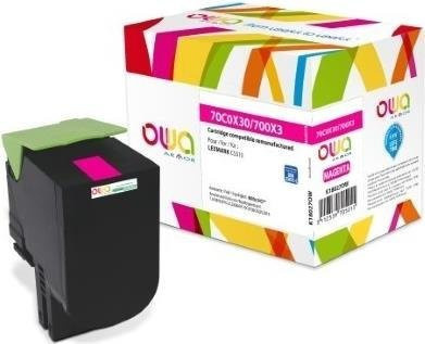 Armor Magenta Tonerpatrone für Lexmark CS510de und CS510dte, wiederaufbereitet, 90 g - Bild 1