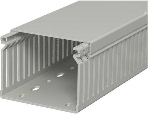 OBO Bettermann Verdrahtungskanal LK4 in Stein-Grau, B/H: 8,0 x 6,0 cm - Bild 1