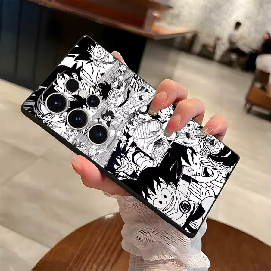 Schwarze weiche Handyhülle mit Dragon Ball Vegeta Comics Design für Samsung Galaxy S24 Plus, S25 Edge, S23 Ultra, S20 und S21 FE - Bild 3