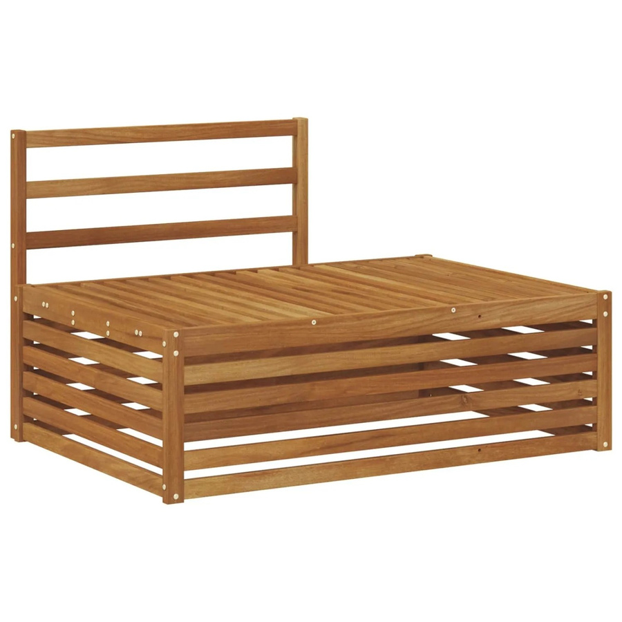 vidaXL Outdoor Endsofa aus Massivholz Akazie in Braun, Lamellen-Design, B: 115 cm, T: 83 cm, H: 73 cm - Bild 2
