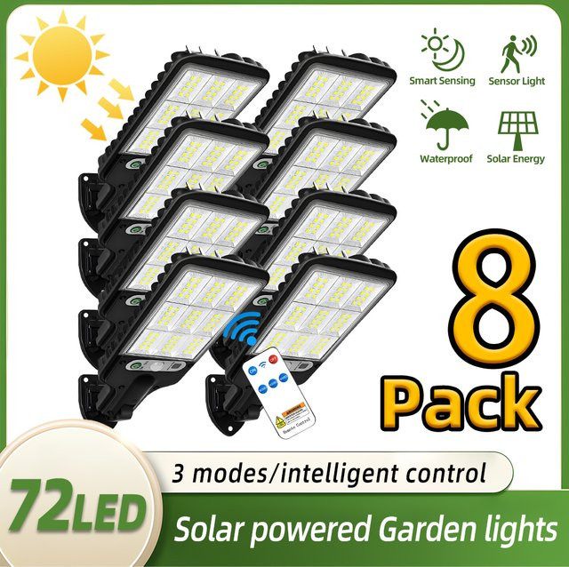 Solar Outdoor LED Flutlicht Schwarz Drahtlose Sicherheitslampe für Garten Terrasse und Einfahrt - Bild 1