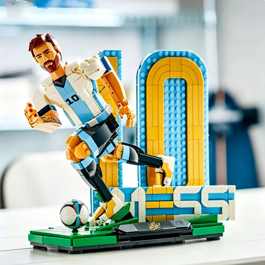 Hot Toys Fußball-Superstar Nummer 10 Lionel, Baustein-Puzzle-Modell, 958 Teile, ab 14 Jahren - Bild 4