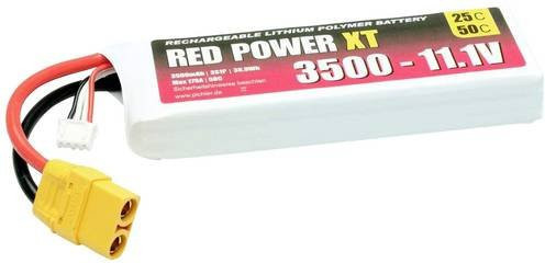 Red Power LiPo Modellbau-Akkupack 11.1V 3500 mAh mit XT90 Stecker im Softcase in Rot/Weiß - Bild 1