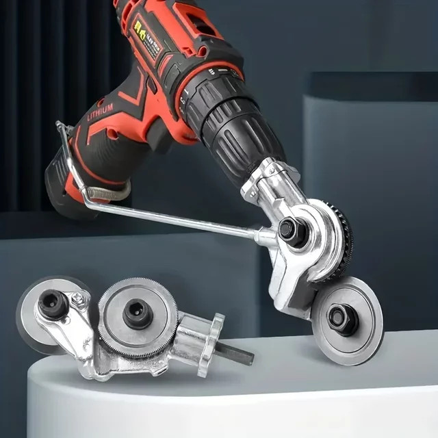 FNICEL Elektrische Bohrmaschinen-Nachrüstplattenscheren in Silber zum Schneiden von Edelstahl, Aluminium und Eisenblech - Bild 1