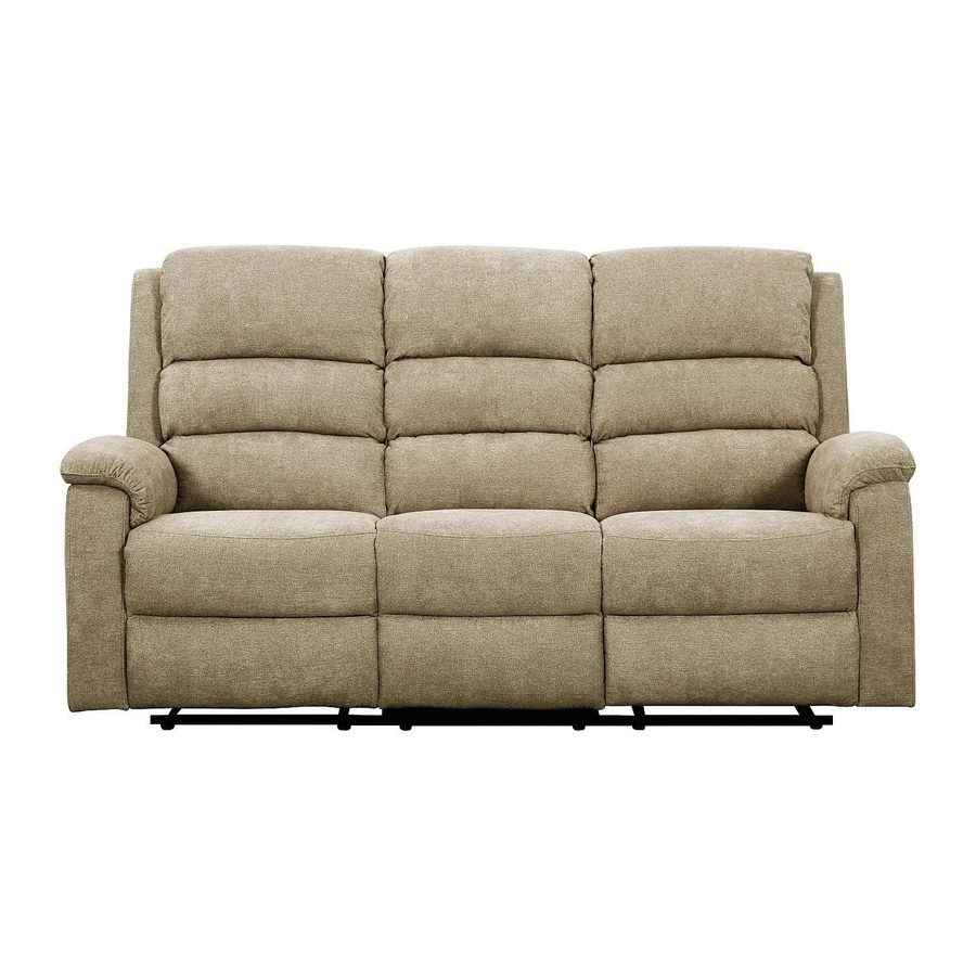 Vente-unique Relaxsofa Nevers in Taupe mit Stoffbezug, Breite: 187 cm - Bild 2